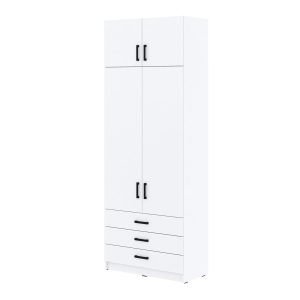 Młodzieżowa szafa Sigma MAX B4 3SZ 90 cm z szufladami – biała 989642 Młodzieżowa szafa Sigma MAX B4 3SZ 90 cm z szufladami – biała 989642