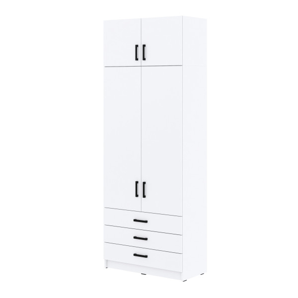 Młodzieżowa szafa Sigma MAX B4 3SZ 90 cm z szufladami - biała 989642
