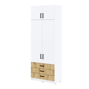 Młodzieżowa szafa Sigma MAX B5 3SZ 90 cm z szufladami – dąb artisan 989662 Młodzieżowa szafa Sigma MAX B5 3SZ 90 cm z szufladami – dąb artisan 989662