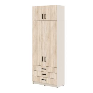 Młodzieżowa szafa Sigma MAX K4 2U3SZ 90 cm z szufladami – dąb sonoma 989679 Młodzieżowa szafa Sigma MAX K4 2U3SZ 90 cm z szufladami – dąb sonoma 989679