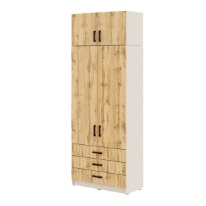 Młodzieżowa szafa Sigma MAX K6 2U3SZ 90 cm z szufladami – dąb wotan 989632 Młodzieżowa szafa Sigma MAX K6 2U3SZ 90 cm z szufladami – dąb wotan 989632