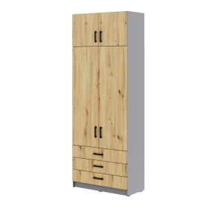Młodzieżowa szafa Sigma MAX S5 2U3SZ 90 cm z szufladami – dąb artisan 989655 Młodzieżowa szafa Sigma MAX S5 2U3SZ 90 cm z szufladami – dąb artisan 989655