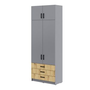 Młodzieżowa szafa Sigma MAX S5 3SZ 90 cm z szufladami – dąb artisan 989639 Młodzieżowa szafa Sigma MAX S5 3SZ 90 cm z szufladami – dąb artisan 989639