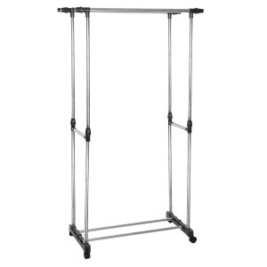Mobilny wieszak na ubrania 85-160 cm teleskopowy na kółkach 357074 Mobilny wieszak na ubrania 85-160 cm teleskopowy na kółkach 357074