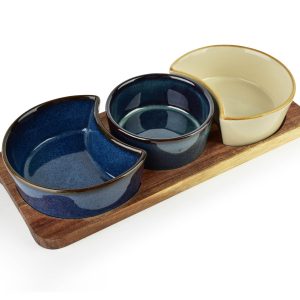 MODERN KITCHEN Deska z 3 miskami 2x150ml 120ml 965889