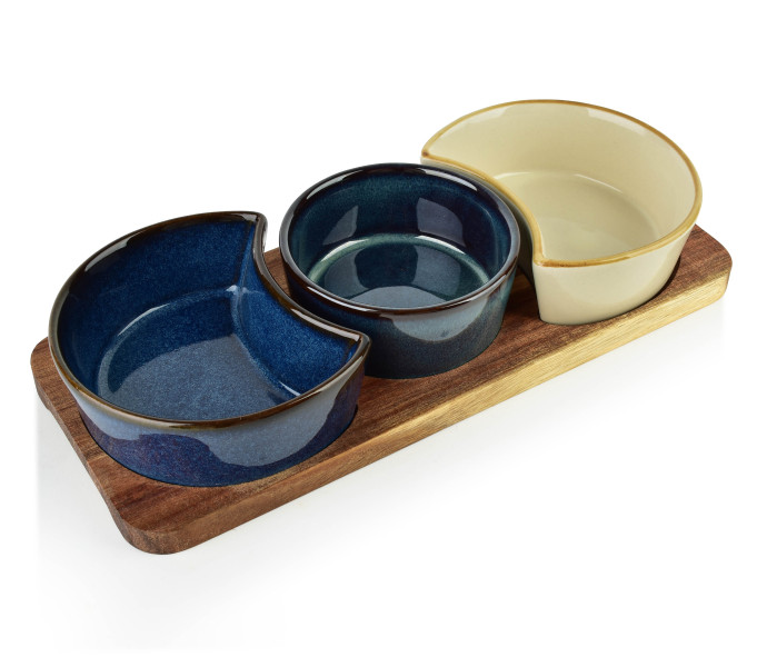 MODERN KITCHEN Deska z 3 miskami 2x150ml 120ml 965889