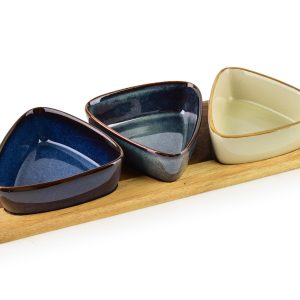 MODERN KITCHEN Deska z 3 miskami 9x9x3,5cm 100ml 965892