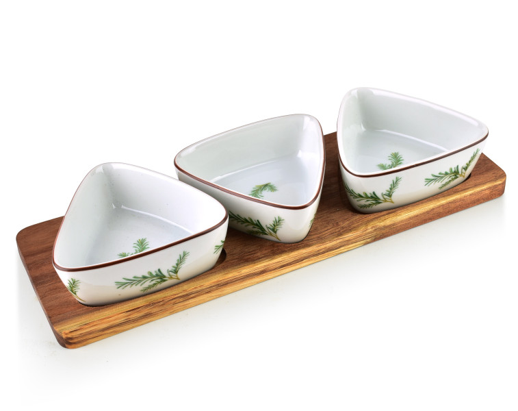 MODERN KITCHEN Deska z 3 miskami trójkątnymi 9,5x4cm rozmaryn 100ml 965885
