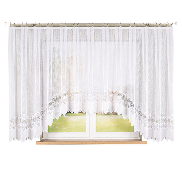 MODESTA - Firanka gotowa żakardowa z podcięciem na dole - 500x160 cm 774769