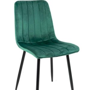 MODESTO krzesło LARA zielone – welur, metal 743025 MODESTO krzesło LARA zielone – welur, metal 743025