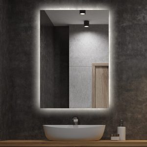 Modne Lustro Podświetlane do Łazienki LED 60×40 cm 110828 Modne Lustro Podświetlane do Łazienki LED 60×40 cm 110828