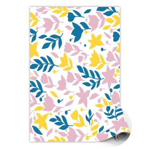 Modny dywan winylowy Abstrakcyjne kwiatki 100 x 150 cm 254497 Modny dywan winylowy Abstrakcyjne kwiatki 100 x 150 cm 254497