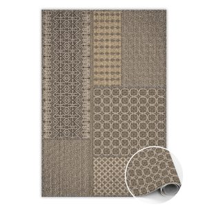 Modny dywan winylowy Aztecki wzór 80 x 120 cm 433784 Modny dywan winylowy Aztecki wzór 80 x 120 cm 433784