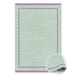 Modny dywan winylowy Betonowe heksagony 150 x 225 cm 432197 Modny dywan winylowy Betonowe heksagony 150 x 225 cm 432197