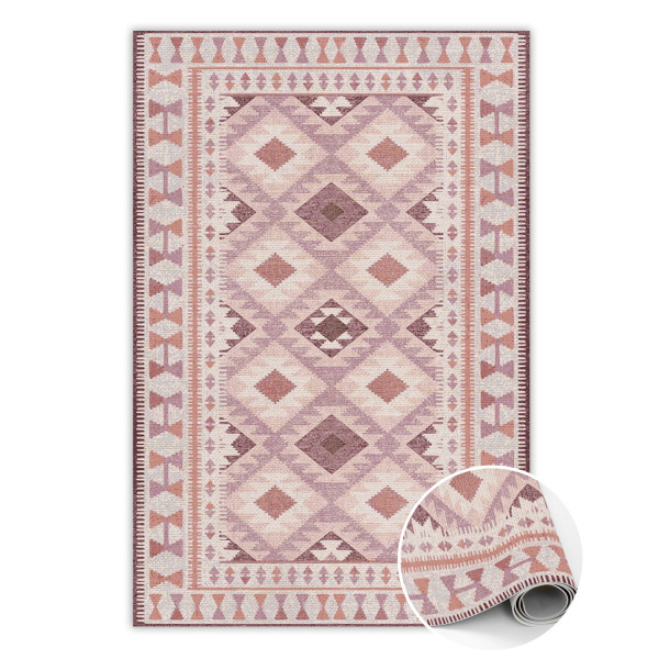 Modny dywan winylowy Bladoróżowe romby 140 x 210 cm 433807
