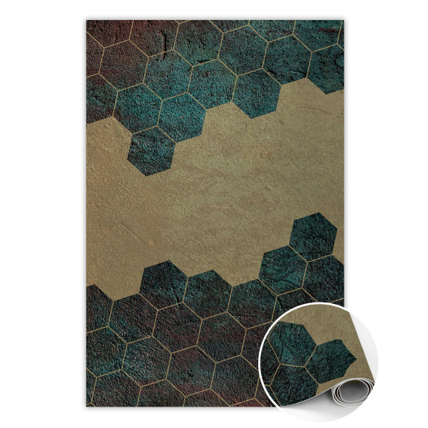 Modny dywan winylowy do domu Kafelki magnolia 80 x 120 cm 449864