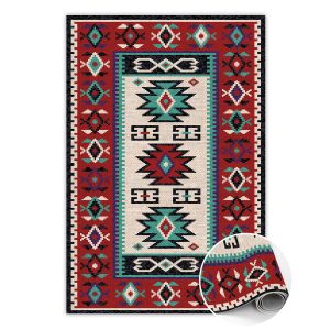 Modny dywan winylowy Etniczne proste wzory 80 x 120 cm 449796 Modny dywan winylowy Etniczne proste wzory 80 x 120 cm 449796