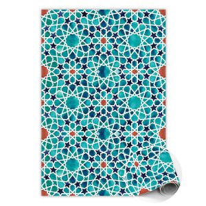 Modny dywan winylowy Geometryczne gwiazdy 100 x 150 cm 449966 Modny dywan winylowy Geometryczne gwiazdy 100 x 150 cm 449966