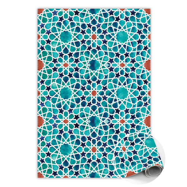 Modny dywan winylowy Geometryczne gwiazdy 140 x 210 cm 449730
