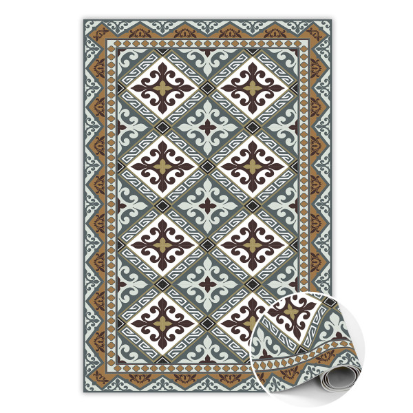 Modny dywan winylowy Geometryczne kwiaty 100 x 150 cm 449605