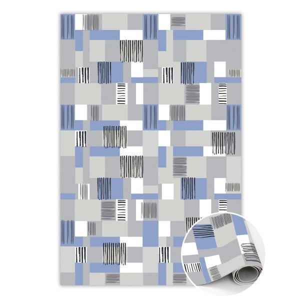 Modny dywan winylowy Geometryczne prostokąty 120 x 180 cm 449882