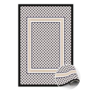 Modny dywan winylowy Geometryczny warkocz 140 x 210 cm 283504 Modny dywan winylowy Geometryczny warkocz 140 x 210 cm 283504