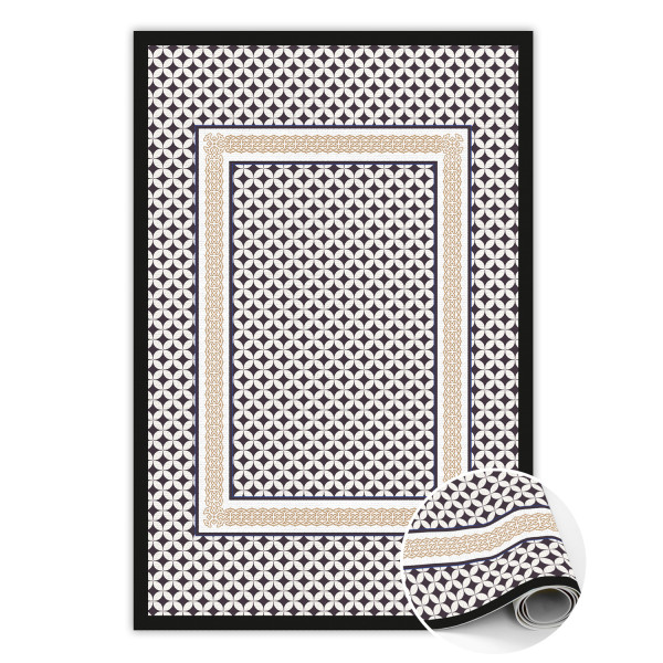 Modny dywan winylowy Geometryczny warkocz 140 x 210 cm 283504