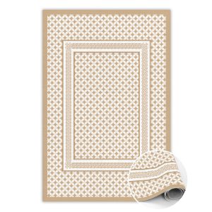 Modny dywan winylowy Geometryczny warkocz 140 x 210 cm 283443 Modny dywan winylowy Geometryczny warkocz 140 x 210 cm 283443
