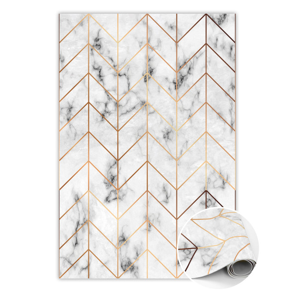 Modny dywan winylowy Jodełkowy marmur 140 x 210 cm 449940