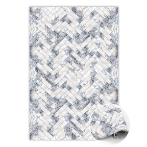 Modny dywan winylowy Jodełkowy marmur 140 x 210 cm 449859