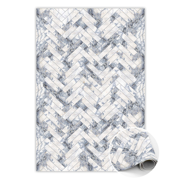 Modny dywan winylowy Jodełkowy marmur 60 x 90 cm 449628