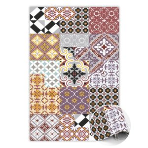 Modny dywan winylowy Kafelkowy miks 120 x 180 cm 449885 Modny dywan winylowy Kafelkowy miks 120 x 180 cm 449885