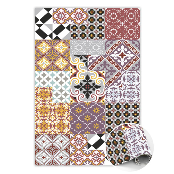 Modny dywan winylowy Kafelkowy miks 120 x 180 cm 449885