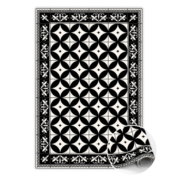 Modny dywan winylowy Koła w kafelkach 140 x 210 cm 450690
