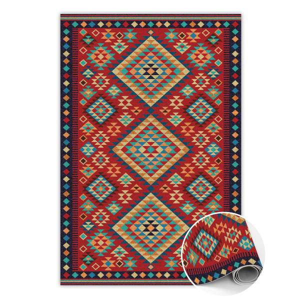 Modny dywan winylowy Kolorowe trójkąty retro 60 x 90 cm 450869