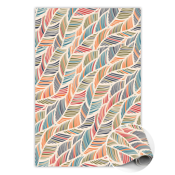 Modny dywan winylowy Konturowe liście 120 x 180 cm 450887