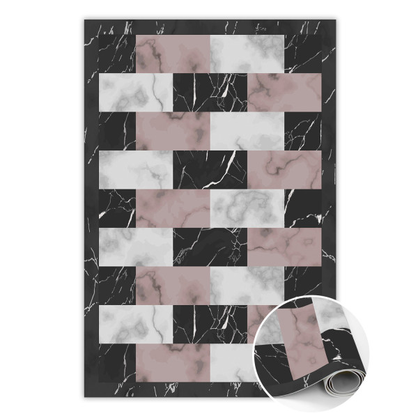 Modny dywan winylowy Marmurowa kostka 100 x 150 cm 455438