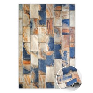 Modny dywan winylowy Marmurowa kostka 150 x 225 cm 455404 Modny dywan winylowy Marmurowa kostka 150 x 225 cm 455404
