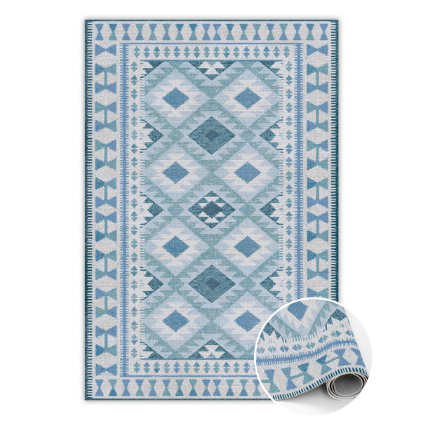 Modny dywan winylowy Niebieskie romby 120 x 180 cm 455420