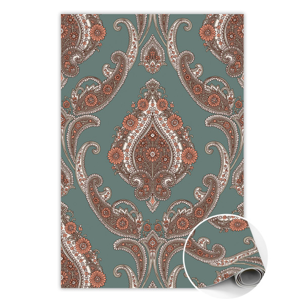 Modny dywan winylowy Paisley vintage 140 x 210 cm 455405
