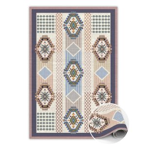 Modny dywan winylowy Perska geometria 100 x 150 cm 455434 Modny dywan winylowy Perska geometria 100 x 150 cm 455434