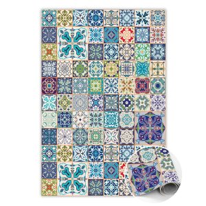 Modny dywan winylowy Portugalski wzór 140 x 210 cm 283495 Modny dywan winylowy Portugalski wzór 140 x 210 cm 283495