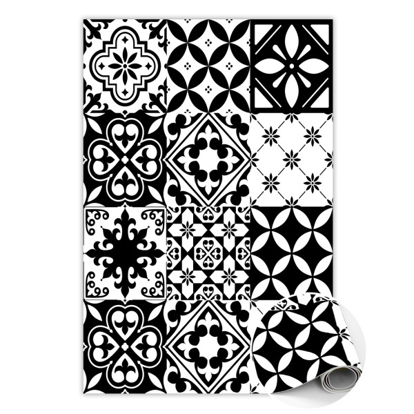 Modny dywan winylowy Portugalskie kafelki 100 x 150 cm 457205