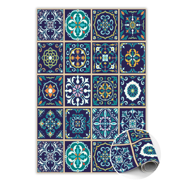 Modny dywan winylowy Portugalskie kafelki 120 x 180 cm 283421