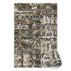Modny dywan winylowy Retro abstrakcja 100 x 150 cm 457032 Modny dywan winylowy Retro abstrakcja 100 x 150 cm 457032