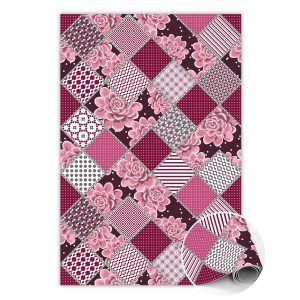 Modny dywan winylowy Sukulenty kolaż 140 x 210 cm 459420