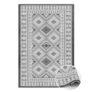 Modny dywan winylowy Szare romby 120 x 180 cm 459596 Modny dywan winylowy Szare romby 120 x 180 cm 459596