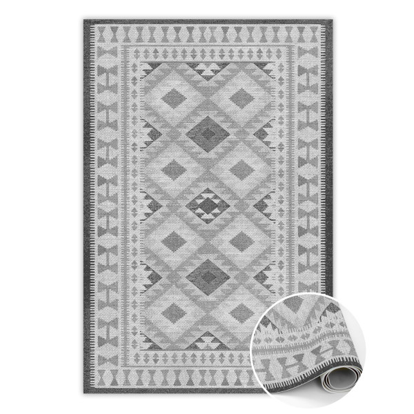 Modny dywan winylowy Szare romby 140 x 210 cm 459758