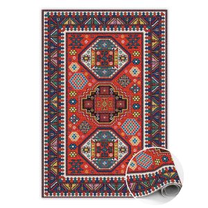 Modny dywan winylowy Tradycyjny ludowy styl 100 x 150 cm 459639 Modny dywan winylowy Tradycyjny ludowy styl 100 x 150 cm 459639