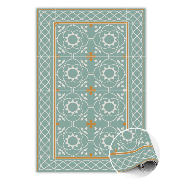 Modny dywan winylowy Vintage symetria 60 x 90 cm 466436